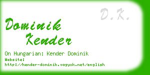 dominik kender business card